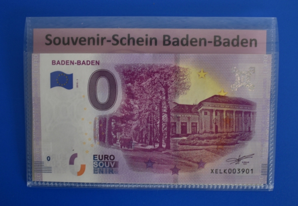 0-Euro Souvenir-Schein Baden-Baden
