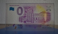 0-Euroschein auf 3mm Acrylglasplatte